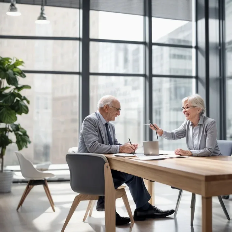 Advisor discussing retirement plan options with client