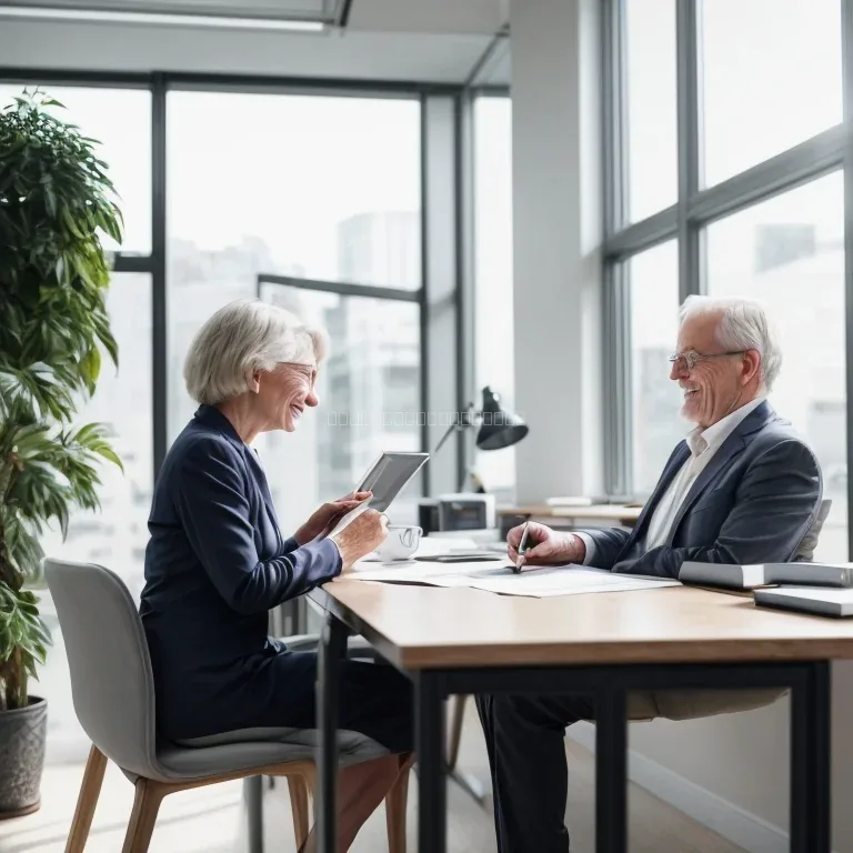 Advisor reviewing retirement plan illustrations with client